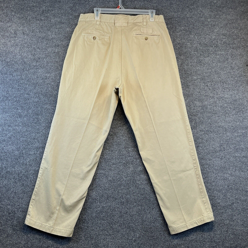 Orvis Pants Men 36 Beige Straight Relaxed Flat Front Chino Preppy - Picture 3 of 11