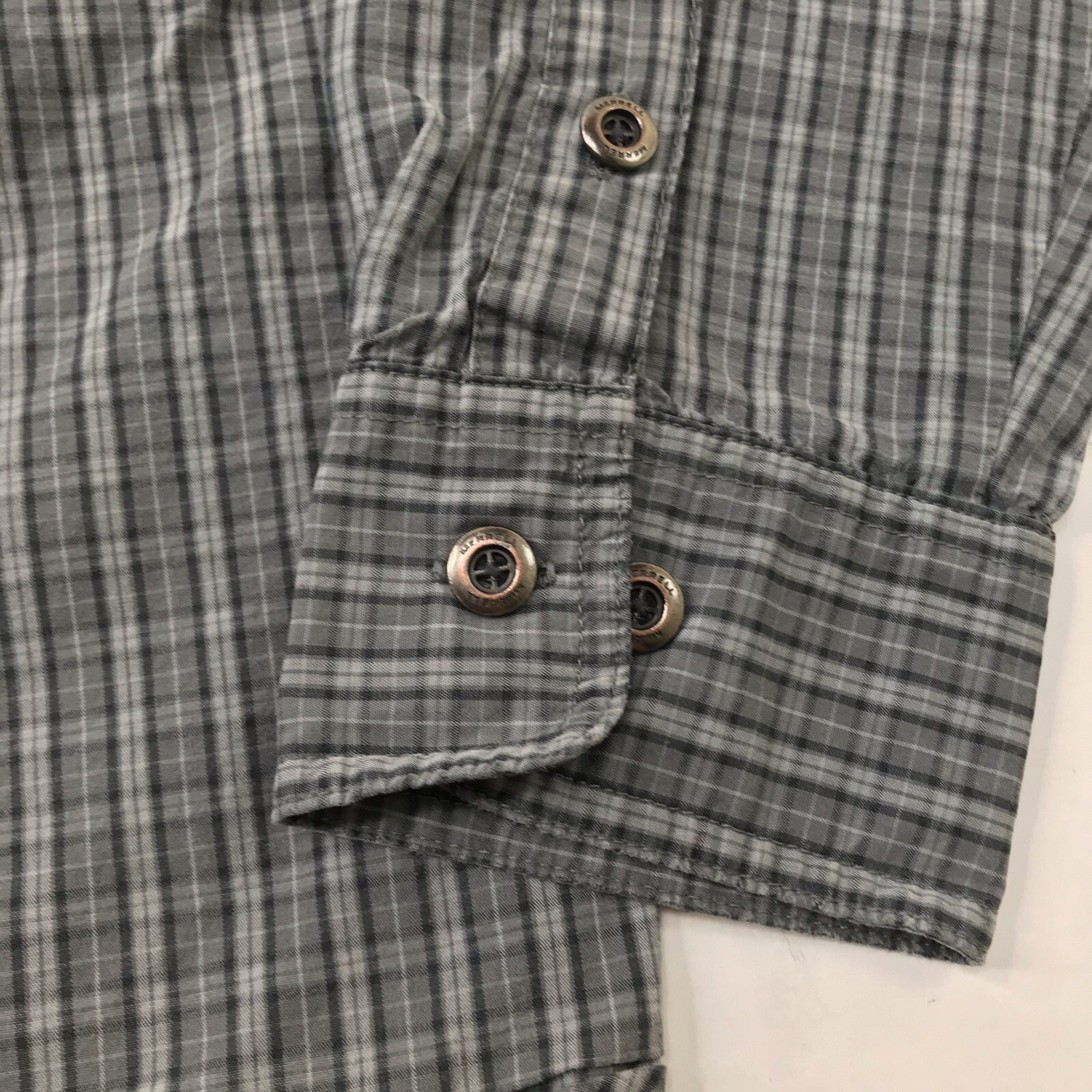 Merrell Mens Medium Button Front Long Sleeve Gray… - image 6