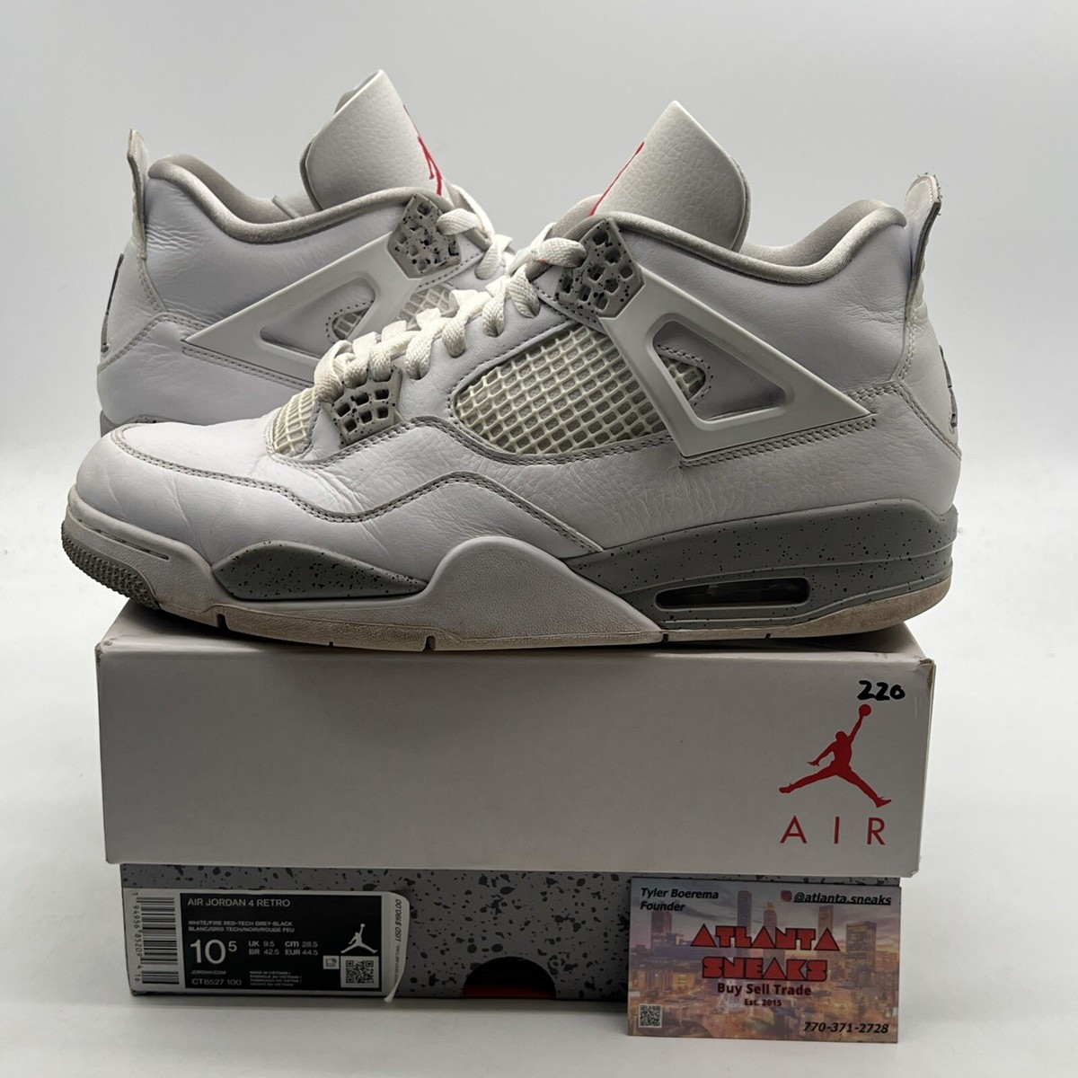 air jordan 4 tech white for sale