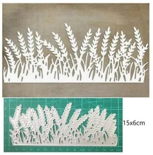 Flower Wheat Grass Border Metal Cutting Dies mould Scrapbook Embossing Stencils