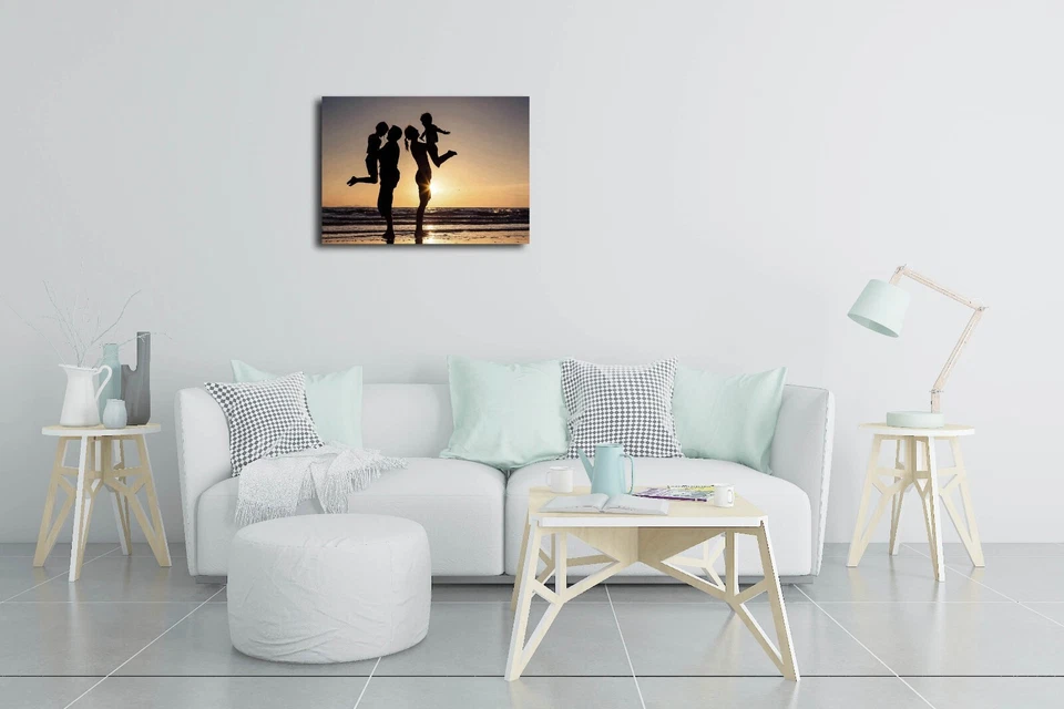 Personalized Photo Canvas Custom Print Framed Family Portrait Photo Gift 12x16in - Image 4 of 4