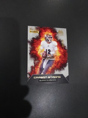Carson Strong  2022 Wild Card Matte RH-6 ROOKIE Heat Red  Gold #189/200 Eagles 