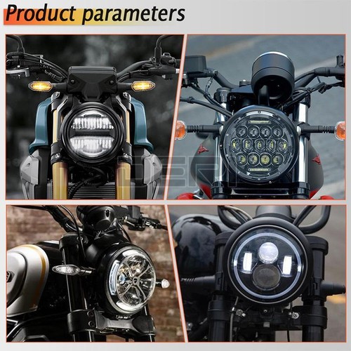 7" Motorcycle Headlight Lamp Round Housing Bucket Shell Cover Bracket Universal - Picture 9 of 9