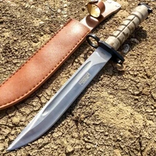 13.5" Military Survival Rambo Fixed Blade Hunting Knife Bayonet Tactical Bowie 