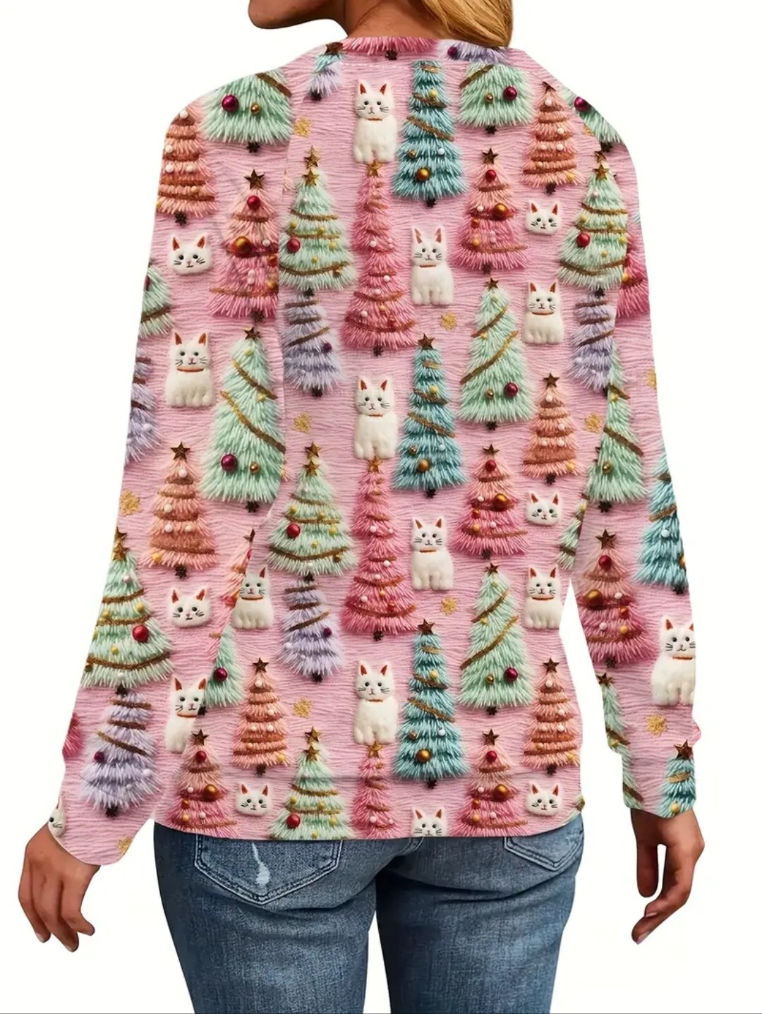 Women Ugly Christmas Sweater Christmas Tops Couple Holiday Party Xmas