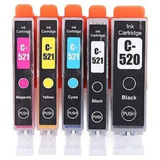 Image of Non-OEM Ink for Canon  MP550 Pixma Printer PGI-520 CLI-521 Set of 5