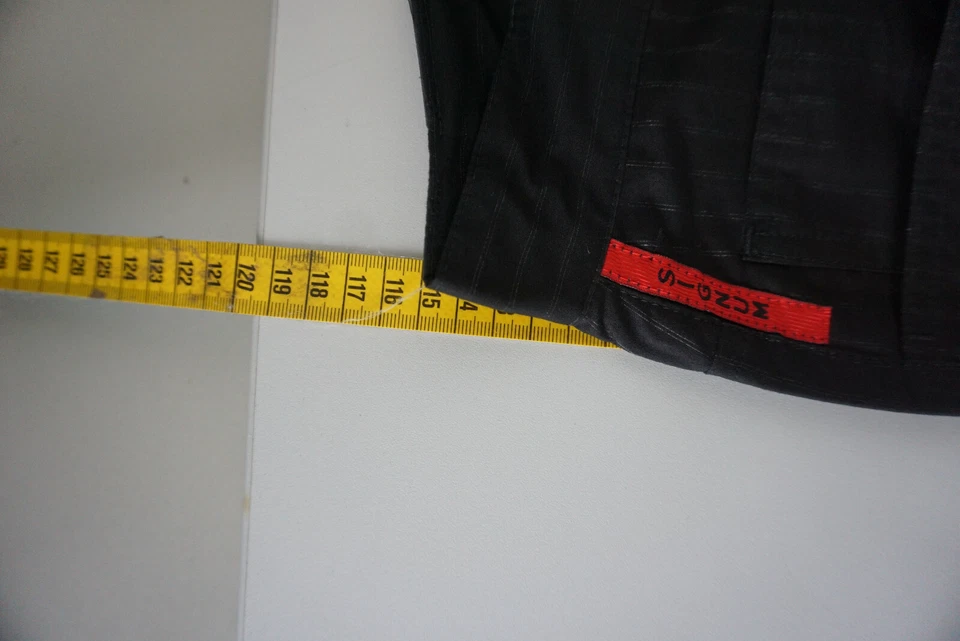 Signum Denver Hombre Confort Fit Pantalón Rayas 33/34 W33 L34 Fino Negro Nuevo - Imagen 3 de 4