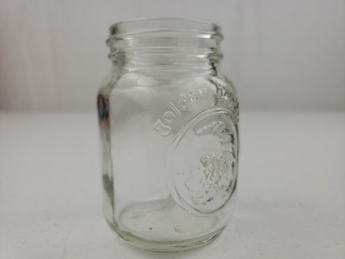 Vintage Clear Golden Harvest Mini Jar Mug Glass Cup with Handle  - Picture 2 of 8
