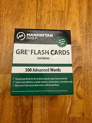 Manhattan Prep GRE Flash Cards 2nd Edition 500 Advanced Vocabulary Words