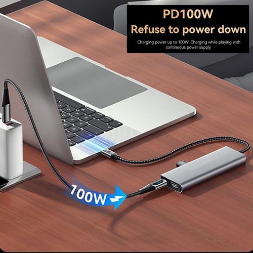 M.2 NVME SATA SSD USB-C HUB Enclosure Adapter USB3.2 PD100W 10Gbps 4K HDMI SD/TF - Picture 9 of 30