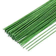 100pcs Green Floral Wire Stems Bendable 1.2mm 16 Gauge Florist Wire for Flower