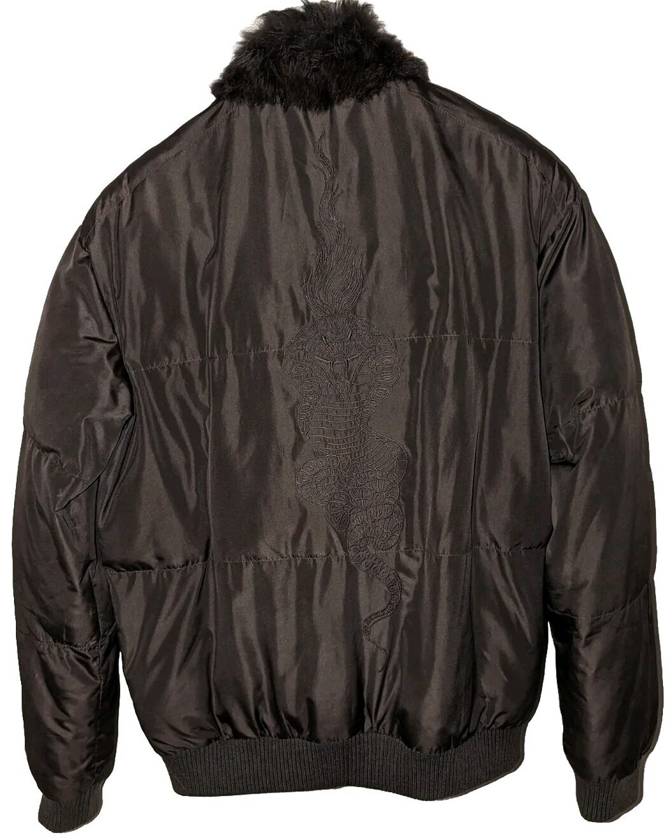 ROBERTO CAVALLI CLASS GIUBBOTTO CON COLLETTO PELLICCIA UOMO