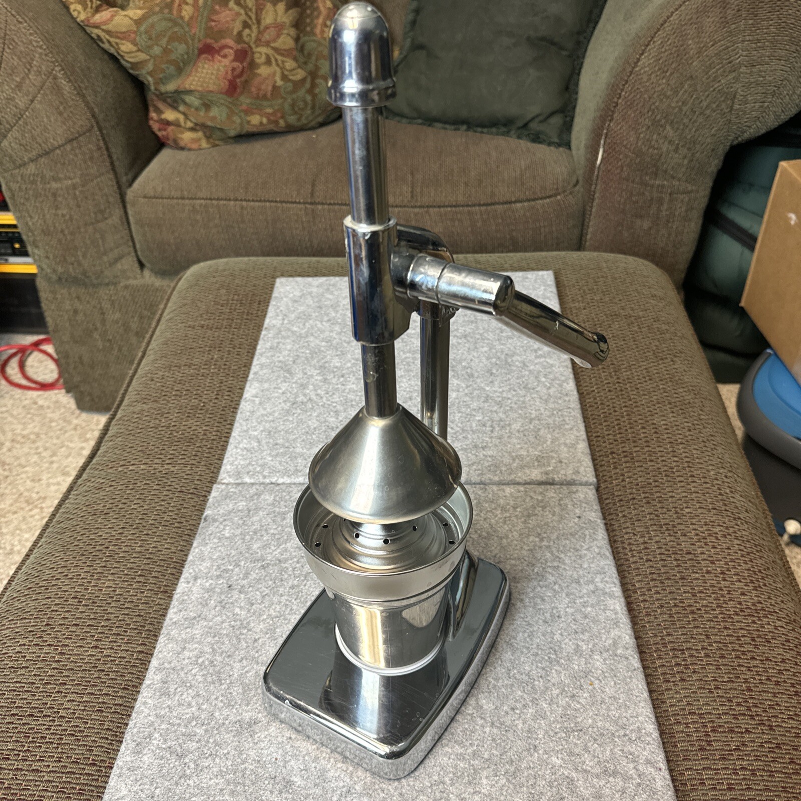 Vintage Manual Fruit Juicer #GRS-3 Stainless Commercial Grade Silver Heavy Duty