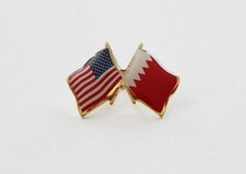 Bahrain / USA Flag Lapel Pin - Made in the USA