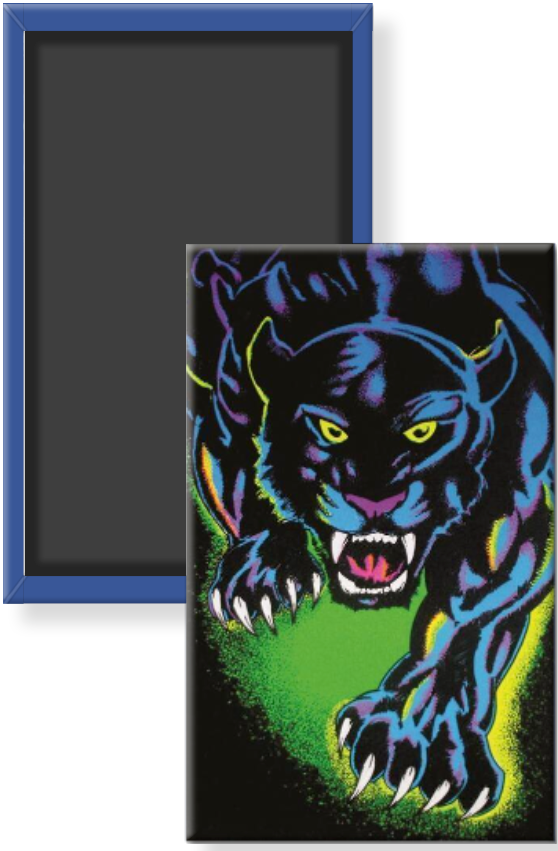 Black Panther Vintage Blacklight Velvet Poster Image 2 x 3