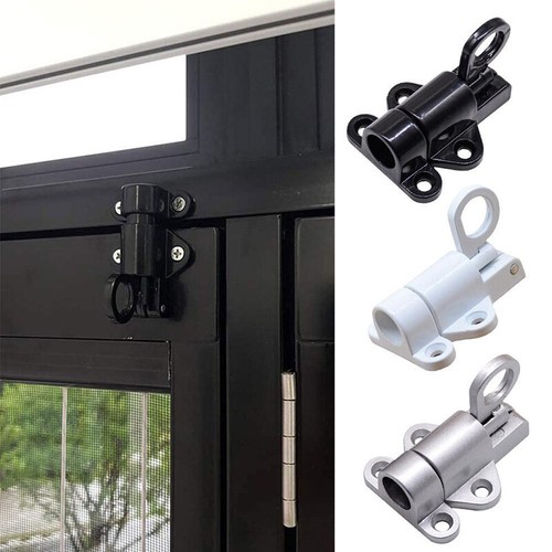 Automatic Door Bolt Latch Home Window Gate Security Pull Ring Spring Bounce Door - Afbeelding 7 van 13