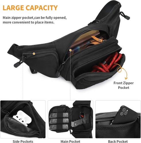 Tactical Waist Fanny Pack Phone Pouch Military Outdoor Camping Hiking Belt Bag - Picture 5 of 25