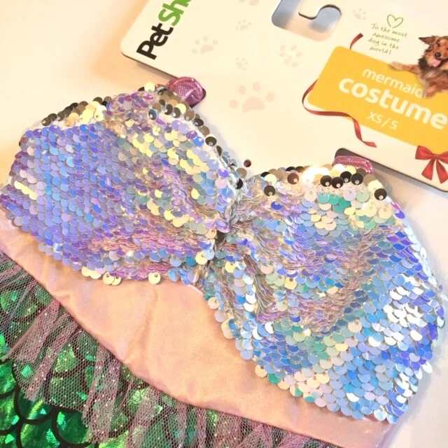 Pet Shoppe Mermaid Costume for Dogs Pets Pooch Sequins Tulle Glitter XS/S NEW - Image 4 of 4