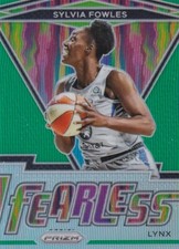 2021 Panini Prizm WNBA Fearless Insert Green Refractor #18 Sylvia Fowles