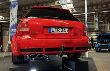 FOX Sportauspuff 3,5 Zoll Anlage auf orig. Downpipe 2x106x71 Audi RS4 B5 2.7l