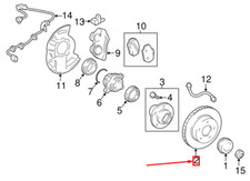 LEXUS GX J120 Bremsscheibe vorne 4351260151 43512-60151 NEU ORIGINAL