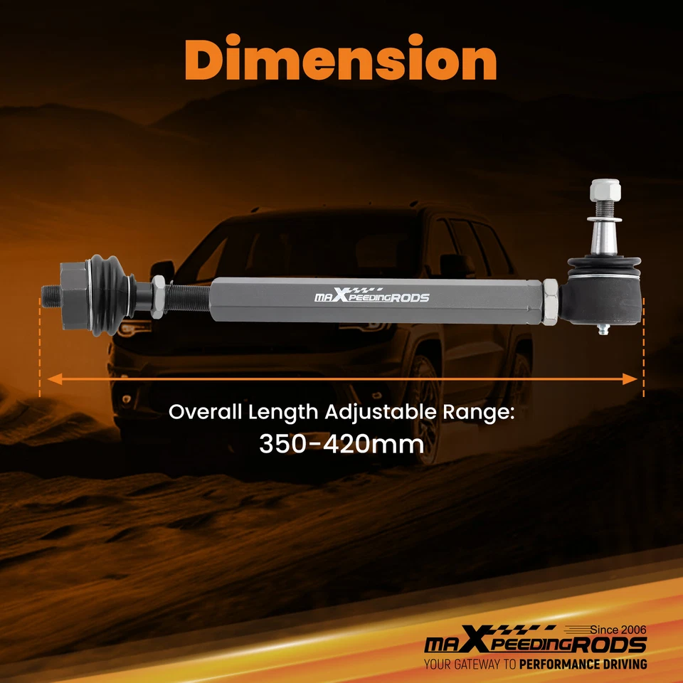 Tie Rod Ends 0-6" Lift for 2001-2010 Chevy Silverado Sierra 2500HD 3500HD 4WD Foto 4 de 4