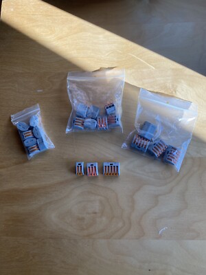 21 PCS. ASSORTED WAGO 222 213 LEVER NUT COMPACT SPLICING CONNECTORS