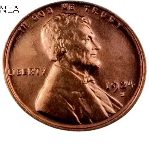 1924-S Lincoln Wheat Penny Cent ~ Gem BU (red)