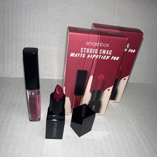 TWO! Smashbox Studio Swag Matte Lipstick Duo (Big Spender/Jam On It) - Picture 2 of 2