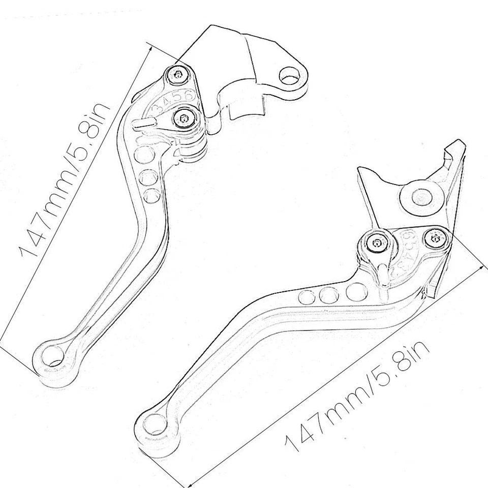 Par de palancas de embrague de freno cortas CNC para Suzuki GSXR1000 2009-2017 2010 2011 2012 Foto 2 de 4