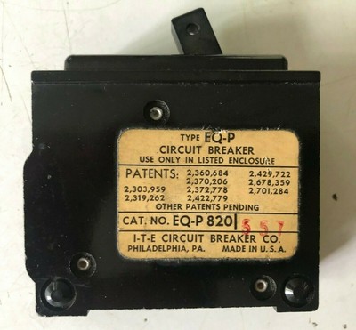 ITE EQ-P Single Pole Circuit Breaker 20 A / Free Shipping | eBay
