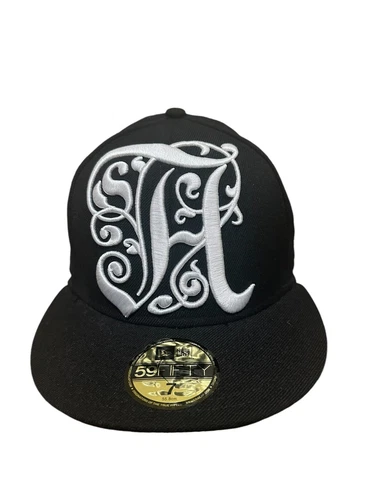 ALIFE Fitted Felt Applique Hat 7 Black New Era RARE Vintage Cap