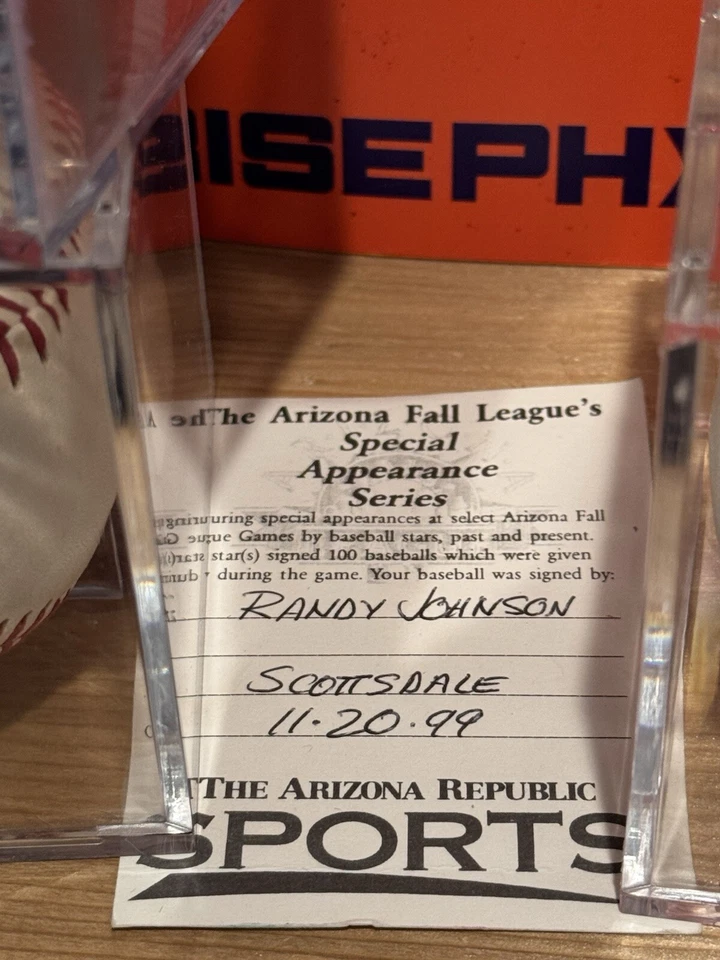 Dbacks Signed Baseball Collection, Randy Johnson, Williams, Grace, & Bell (1999) - Image 4 of 4