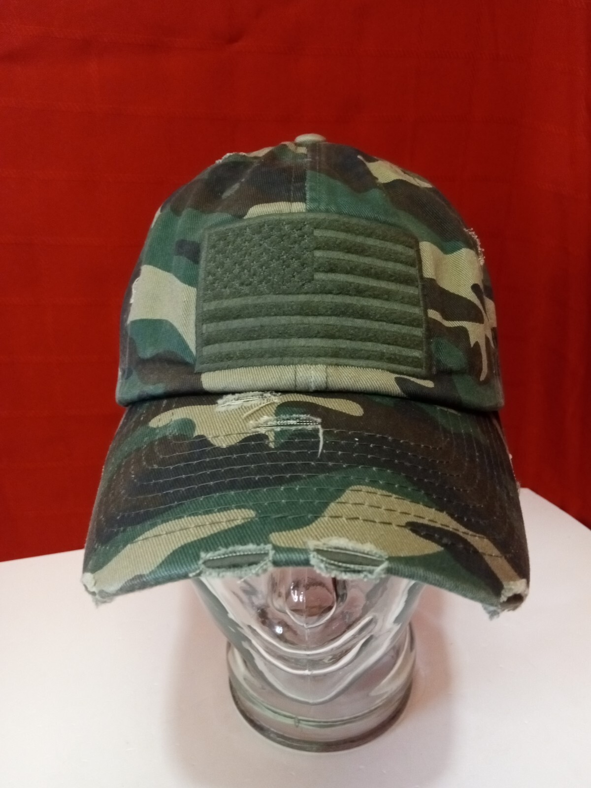 KBETHOS Unisex American USA Flag Washed Vintage Operator Cotton Tactical