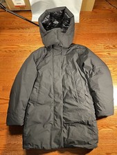 Uniqlo Warmest Sleek Chic BLACK Bubble Puffer Jacket Removable Hood Small