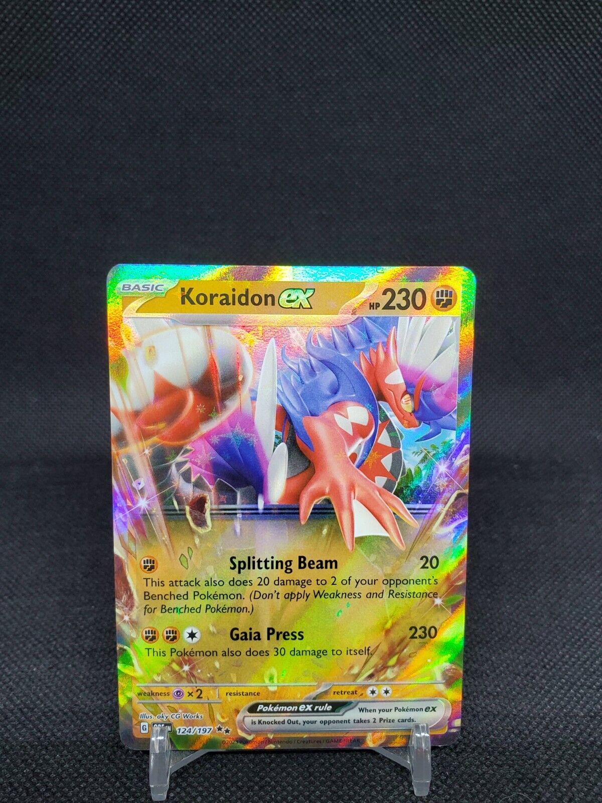 Mavin  NM Pokemon Obsidian Flames Koraidon EX Double Rare 124 #124/197