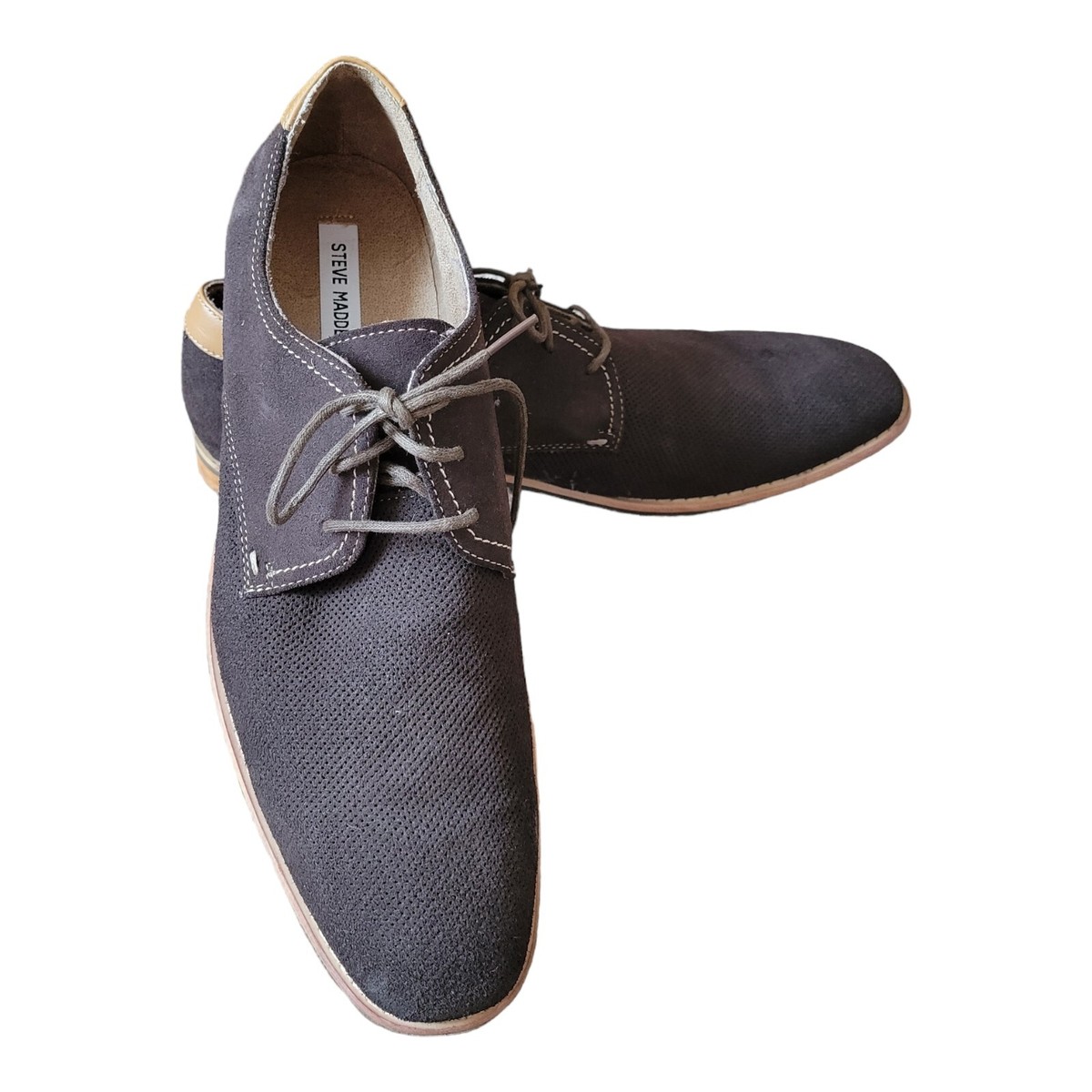 Men\'s Size 11 Steve Madden Brown Leather Suede Dress Shoes ZEV Brown Suede Lug Sole Dress Men main image 2