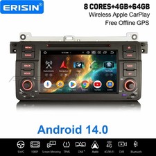 8-Kern Android 14 DAB+ Autoradio 64GB CarPlay DVD Navi BMW 3er E46 Rover75 MG ZT