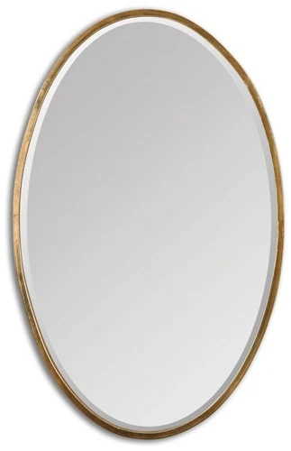 Uttermost Herleva 17 3/4" x 28" Antique Gold Oval Wall Mirror - Picture 2 of 4