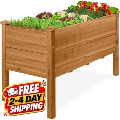 Raised Garden Bed 48x24x30 Wood Planter Box Elevated