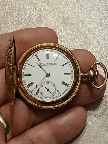Trenton Watch Company Gold Filled Pocket Watch 7j 6s Case Runs Great!! - Picture 15 of 20