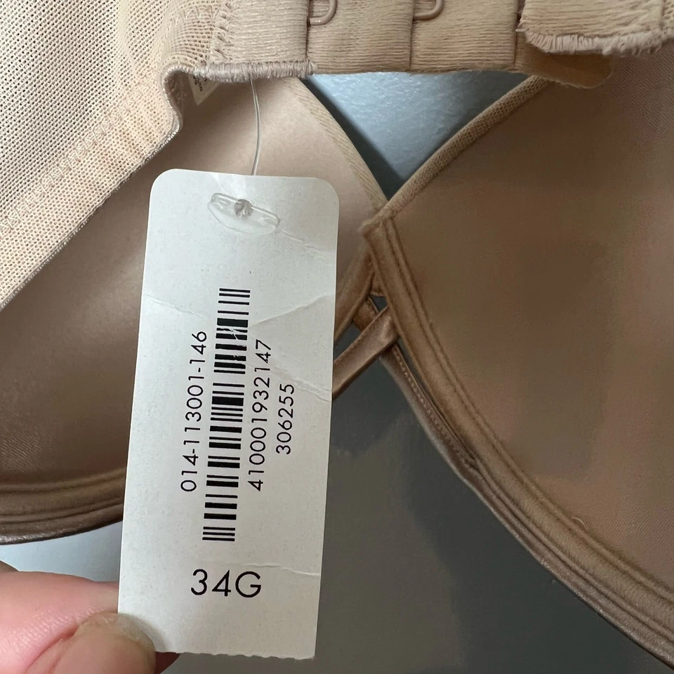 NUEVO Sujetador La Senza beige tostado nude ajuste clásico cómodo tazas moldeadas con aros talla 34G Foto 3 de 4