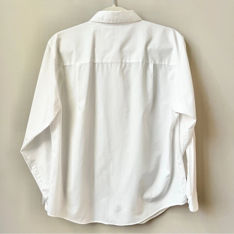 Vintage Talbots Christmas Shirt Women's Small White Holly Ivy Embroidery Scandi - Image 2 of 4