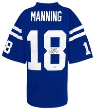 Peyton Manning Signed Colts Blue M&N NFL Legacy Football Jersey - (Fanatics COA)