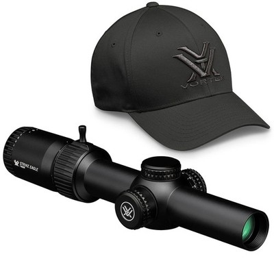 VORTEX Strike Eagle 1-8x24 BDC3 SE-1824-2 Riflescope & Men's Flexfit 120-66 Cap