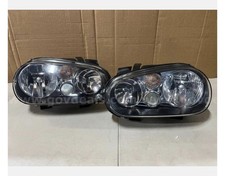 For 99-06 VW Golf GTI MK4 R32 Headlights Set + Built-in Projector Fog Lamp