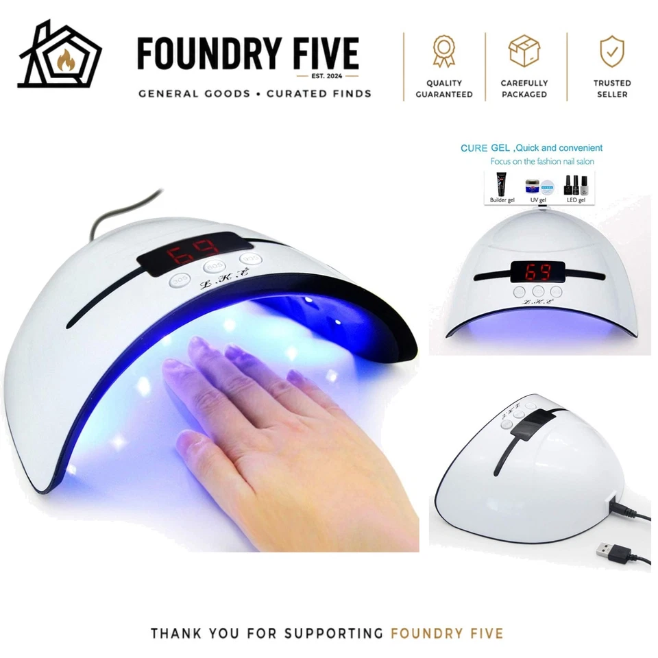 LED UV Lamps for GEL Nail Polish Dryer Curing Lamp With 3 Timers Auto...