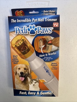 Pedi Paws Pet Nail Trimmer Won't Crack Splinter Or Break Nails Brand New In Box