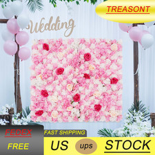 Artificial Flower Wall Background Silk Rose Flower Panels Wedding Backdrop Decor