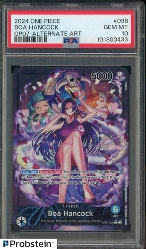 2024 One Piece OP07 EN Alternate Art #038 Boa Hancock PSA 10 GEM MINT